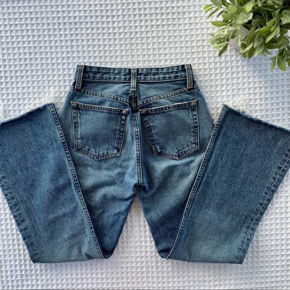 Reformation Mid Rise Crop Flare Jeans - Dark Stone - Picture 4 of 14